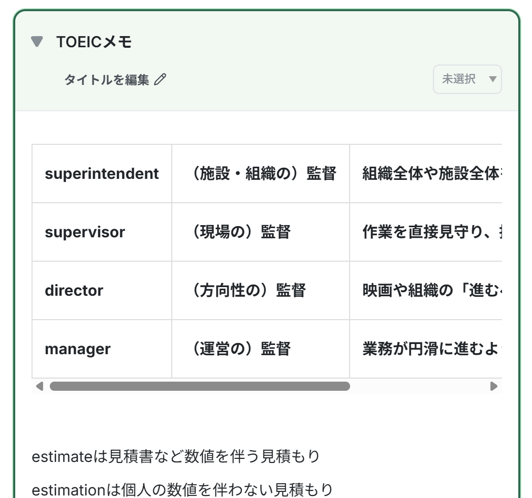 メモページ